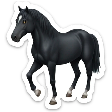 black horse  sticker