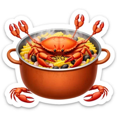 Cajun crab seafood boil sticker