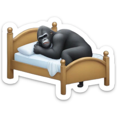 Gorilla putting Joe Biden to sleep sticker