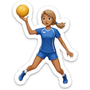 Girl playing handball sticker