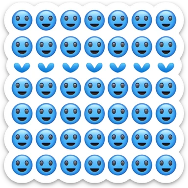 blue emojis sticker