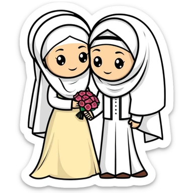 Muslim wedding sticker