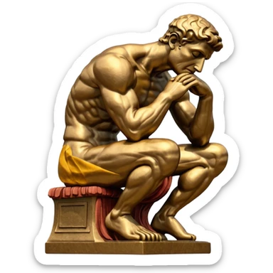 La estatua del pensandor sticker