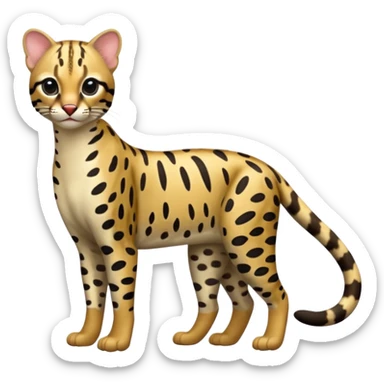 Realistic wild natural Ocelot, full body sticker