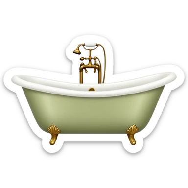 Pale olive bathtub sticker