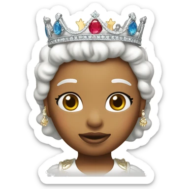 hello kitty with a queen crown sticker