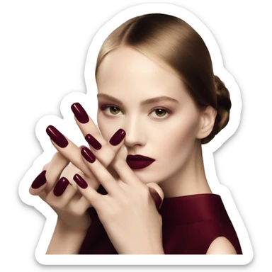Dark red nail polish by Chanel sticker