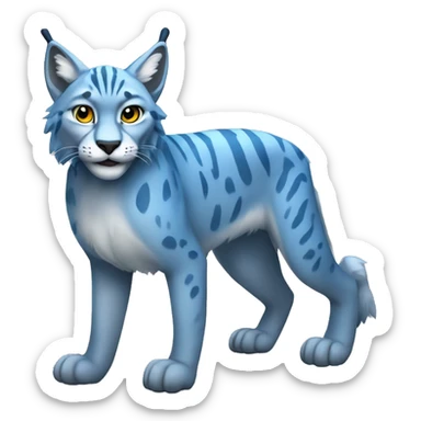 A blue lynx full body sticker