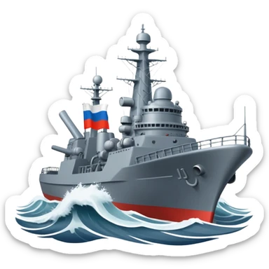 russia warship sticker