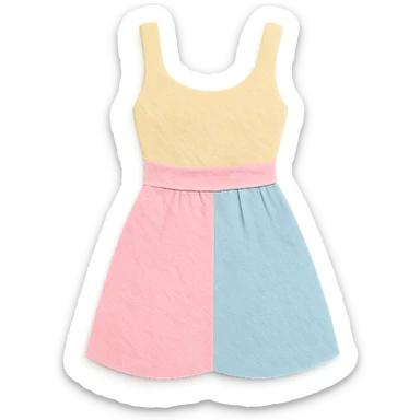 pastel-colored sundress sticker