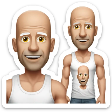 bruce willis die hard tank top sticker