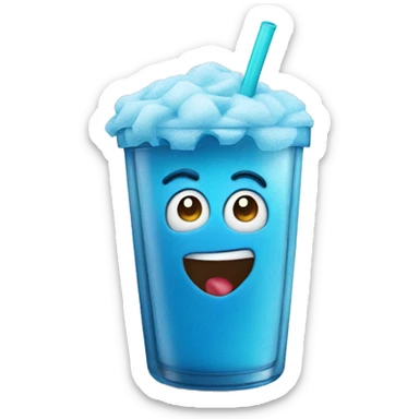 Blue slushie sticker