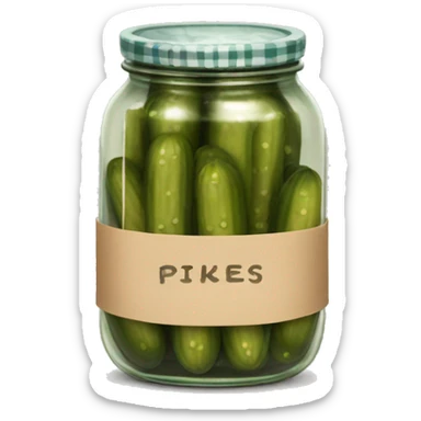 jar of pickles sticker