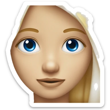 enfant blond et yeux bleu sticker