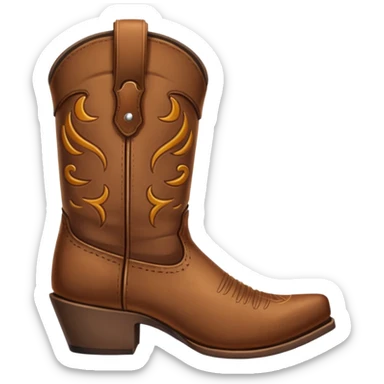 cowboy boots brown sticker