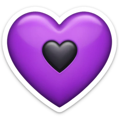 purple heart qith black hertagram on it sticker