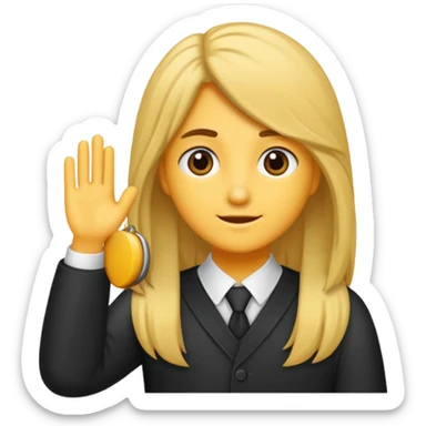 Estudante de cor parda,com o cabelo loiro  sticker