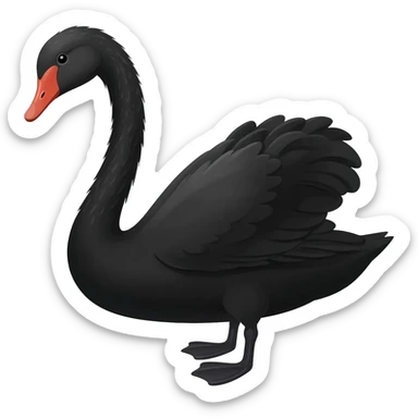 Black swan sticker