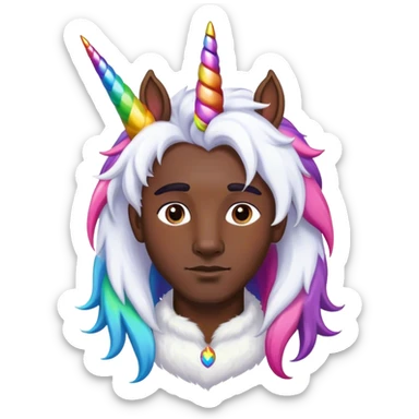 Black man mixed with a unicorn  sticker