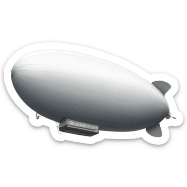 drawing of a blimp sticker