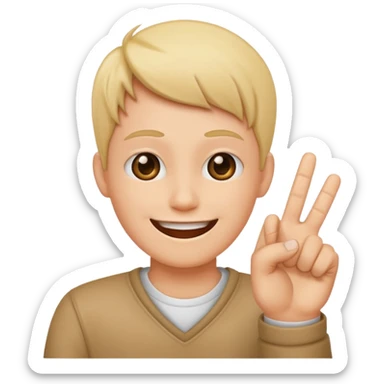 smile with middle fingers sticking up sticker