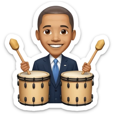 Obama drummer sticker