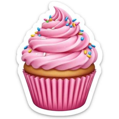 pink cupcake  sticker