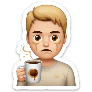 Waffles coffee addict mad  sticker