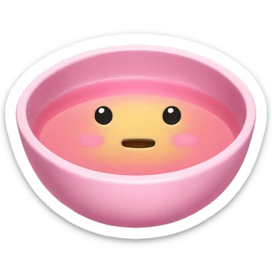 Cute soup pink bowl  sticker