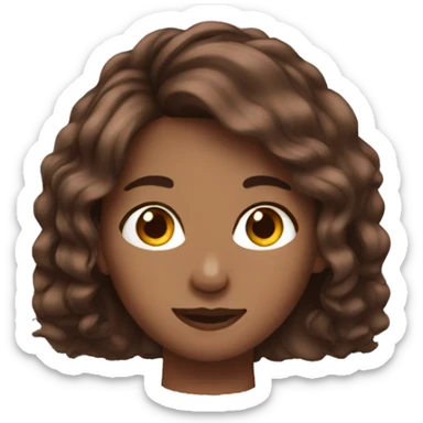 Sisters brown hair sticker