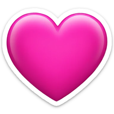 Hot pink heart sticker