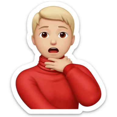 Choking around the neck sticker