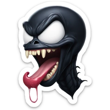 Venom with tongue  sticker