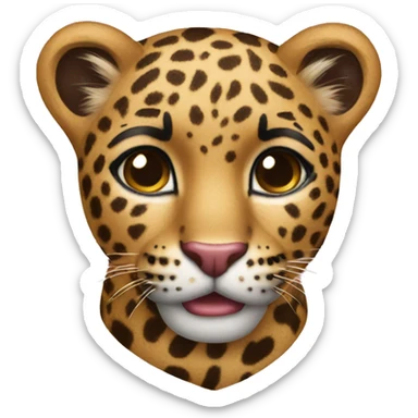 Heart leopard  sticker