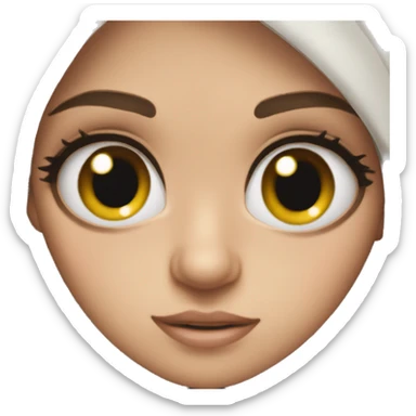 Big eyes and lashes blushing sticker