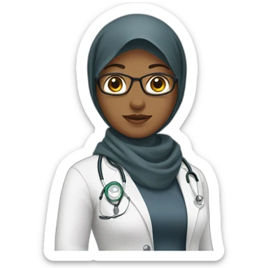 doctor with hijab sticker
