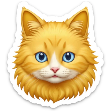 sunshine bluey eyes cat sticker