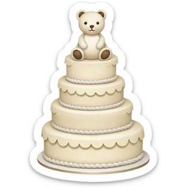 Plush wedding cake jellycat amuseables stuffed animal sticker