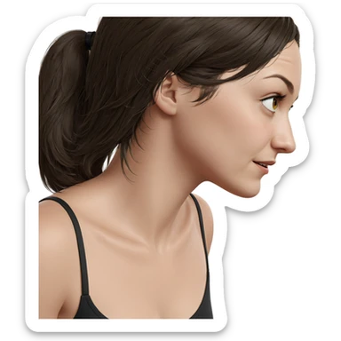 realistic portrait of a girl sticker
