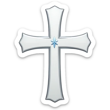 white cross with design sticker