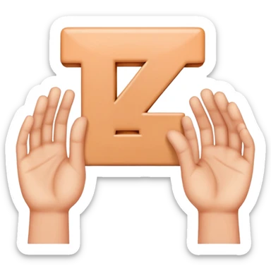 Two hands make Z letter sticker