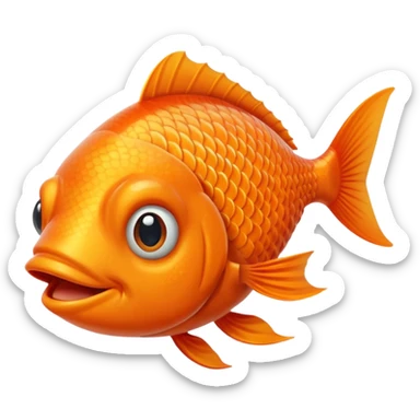 A fish winking sticker