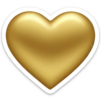 Gold heart sticker