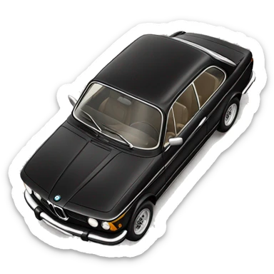 Vintage black bmw  sticker