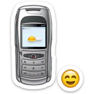 silver Motorola Razr V3 mobile device with the iconic clamshell design. sticker