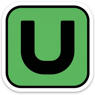 Uber logo in green, icon style sticker