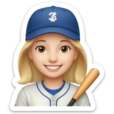 baseball hat girl sticker