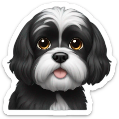 Black shitzu sticker