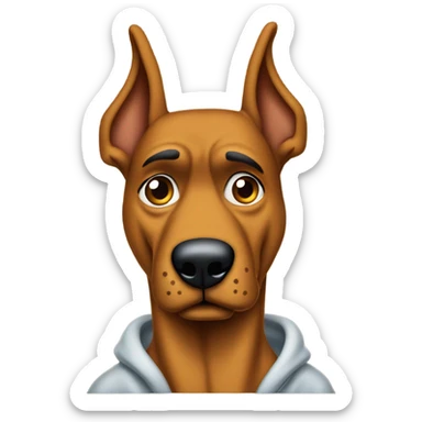 thug scooby doo the dog as a thug sticker