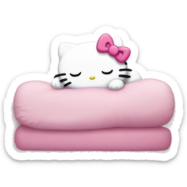 hello kitty sleeping sticker